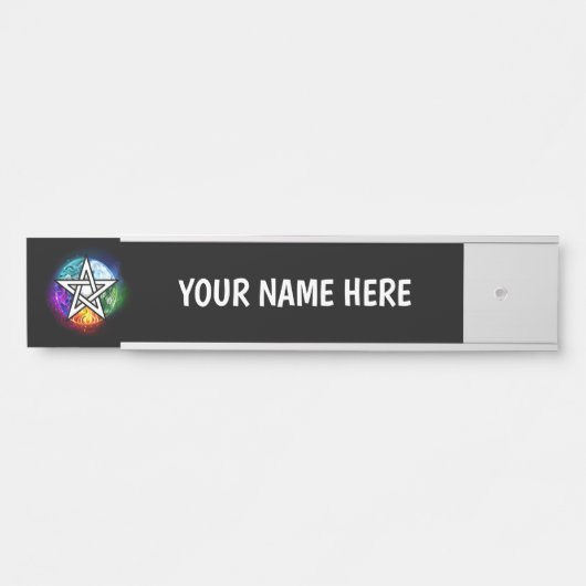 Wiccaanpentagram Deurbordje (Voorkant)