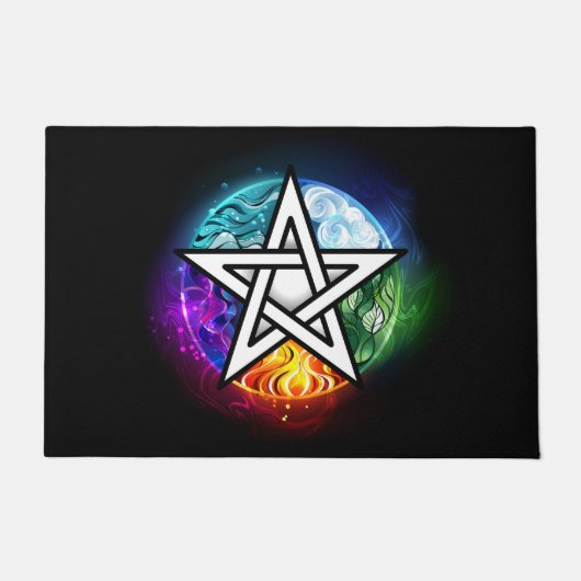 Wiccaanpentagram Deurmat (Voorkant)