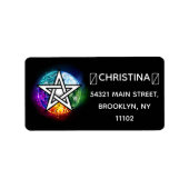 Wiccaanpentagram Etiket (Voorkant)