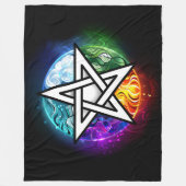Wiccaanpentagram Fleece Deken (Voorkant)