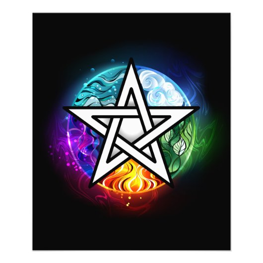 Wiccaanpentagram Foto Afdruk (Voorkant)