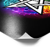 Wiccaanpentagram Foto Afdruk (Hoek)