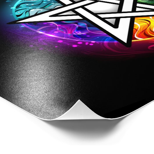 Wiccaanpentagram Foto Afdruk (Hoek)