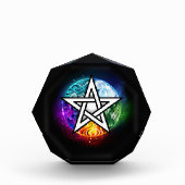 Wiccaanpentagram Fotoblokken (Voorkant)