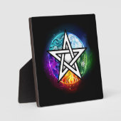 Wiccaanpentagram Fotoplaat (Voorkant)