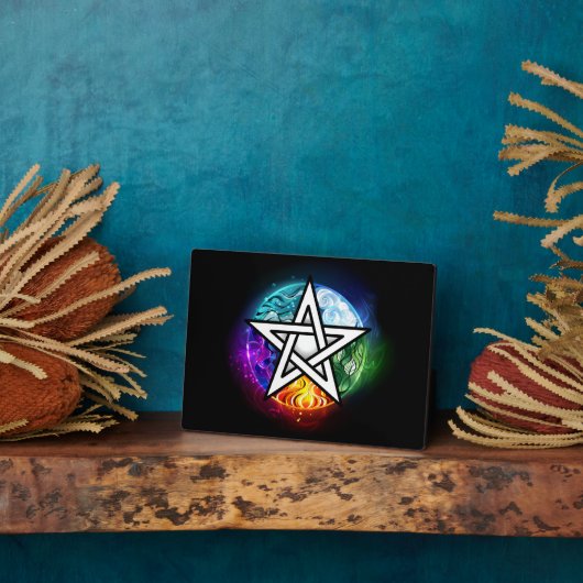 Wiccaanpentagram Fotoplaat (Zijkant)