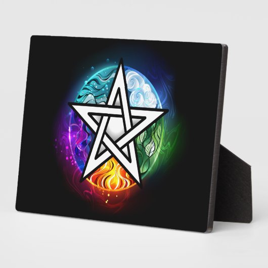 Wiccaanpentagram Fotoplaat (Zijkant)