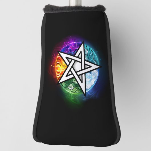 Wiccaanpentagram Golfheadcover (Draai 90)