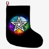 Wiccaanpentagram Grote Kerstsok (Voorkant)