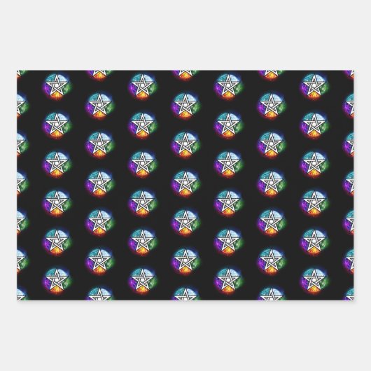 Wiccaanpentagram Inpakpapier Vel (Voorkant)