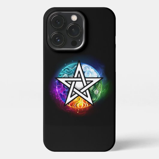 Wiccaanpentagram iPhone Hoesje (Achterkant)
