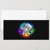 Wiccaanpentagram Kaart (Voorkant / Achterkant)