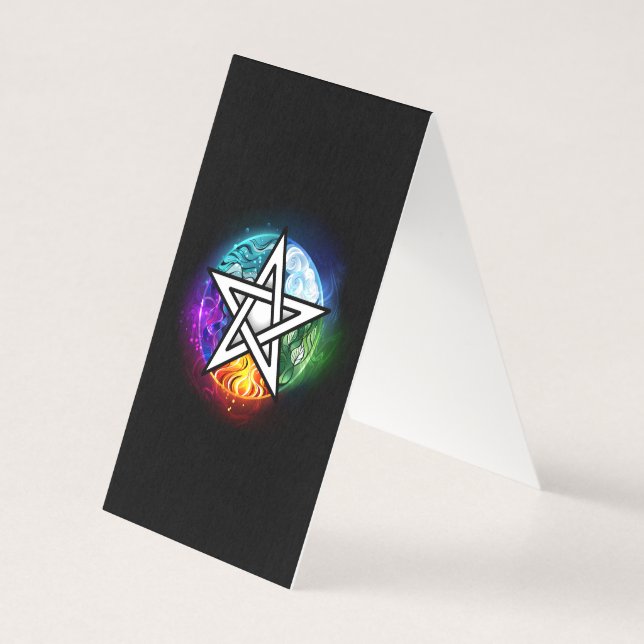 Wiccaanpentagram Kaart (Achterkant)