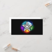 Wiccaanpentagram Kaart (Voorkant / Achterkant in situ)