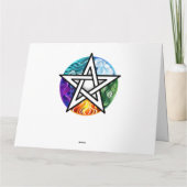 Wiccaanpentagram Kaart (Achterkant)