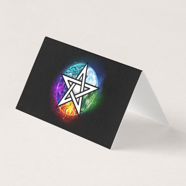Wiccaanpentagram Kaart (Voorkant)