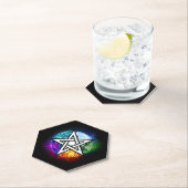 Wiccaanpentagram Kartonnen Onderzetters (Insitu)