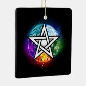 Wiccaanpentagram Keramisch Ornament (Rechts)