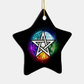 Wiccaanpentagram Keramisch Ornament (Rechts)