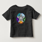 Wiccaanpentagram Kinder Shirts (Voorkant)