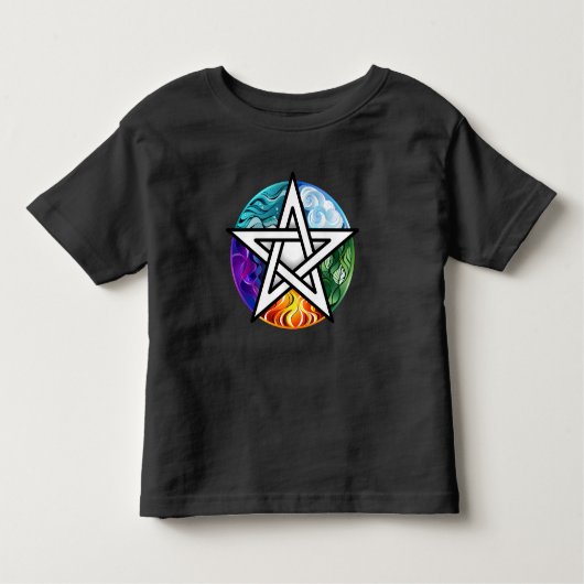 Wiccaanpentagram Kinder Shirts (Voorkant)