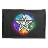 Wiccaanpentagram Kussensloop (Achterkant-Links)