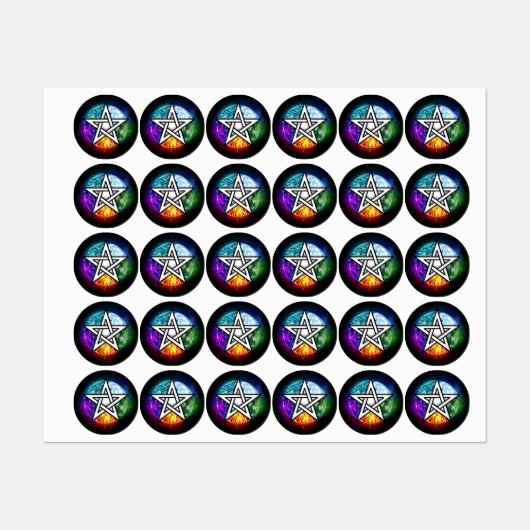 Wiccaanpentagram Labels (Vel)
