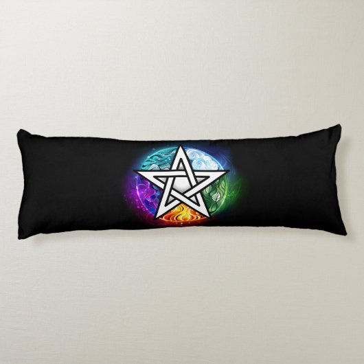 Wiccaanpentagram Lichaamskussen (Achterkant)