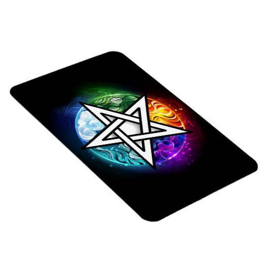 Wiccaanpentagram Magneet (Rechterzijde)