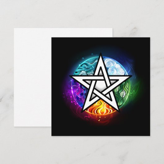 Wiccaanpentagram Menu (Voorkant / Achterkant)