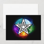 Wiccaanpentagram Menu (Voorkant / Achterkant)