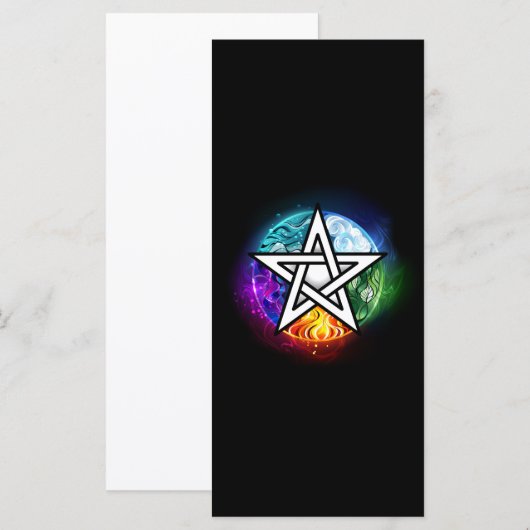 Wiccaanpentagram Menu (Voorkant / Achterkant)