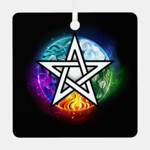 Wiccaanpentagram Metalen Ornament