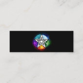 Wiccaanpentagram Mini Visitekaartje (Voorkant)