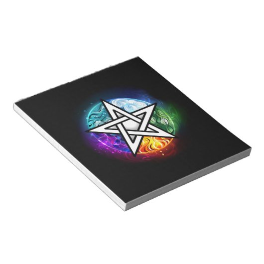 Wiccaanpentagram Notitieblok (Schuin)
