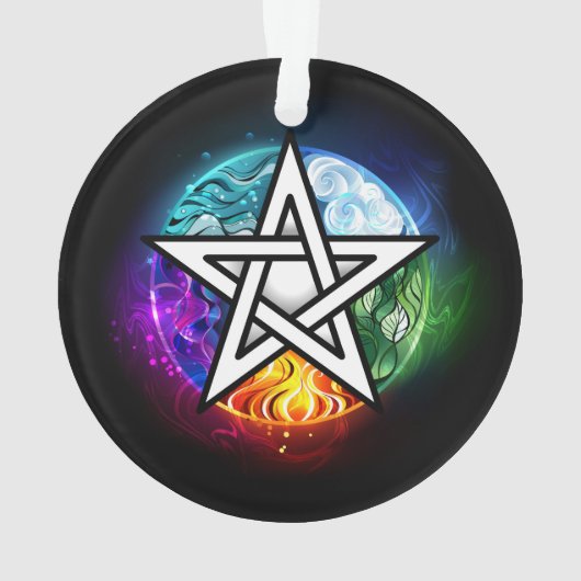 Wiccaanpentagram Ornament (achterkant)