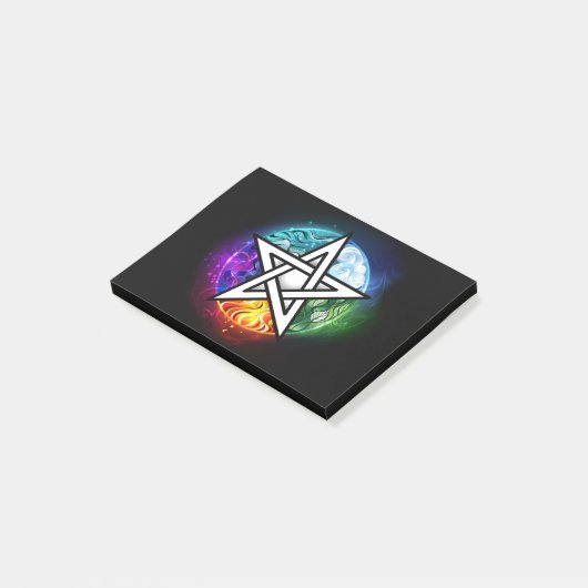 Wiccaanpentagram Post-it® Notes (Schuin)