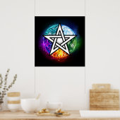 Wiccaanpentagram Poster (Keuken)