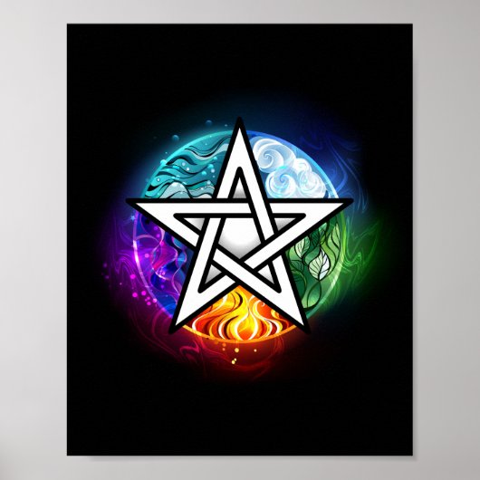 Wiccaanpentagram Poster (Voorkant)