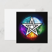 Wiccaanpentagram Programmakaart (Voorkant / Achterkant)