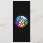 Wiccaanpentagram Programmakaart (Voorkant)