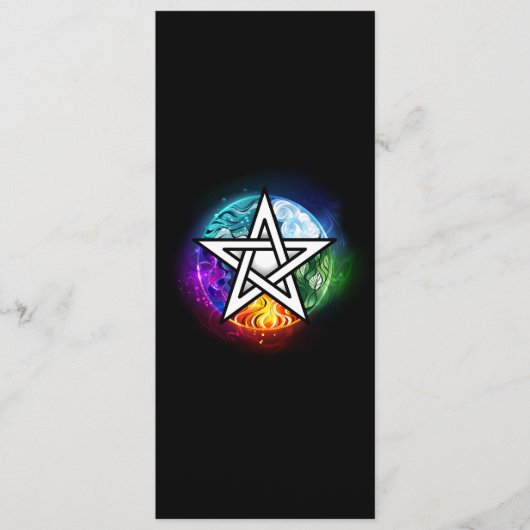 Wiccaanpentagram Programmakaart (Voorkant)