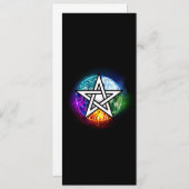 Wiccaanpentagram Programmakaart (Voorkant / Achterkant)