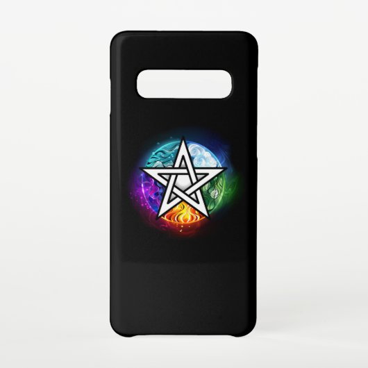 Wiccaanpentagram Samsung Galaxy Hoesje (Achterkant)