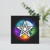 Wiccaanpentagram Save The Date (Staand voorkant)