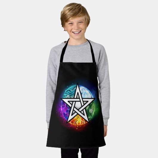 Wiccaanpentagram Schort (Gedragen)