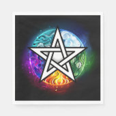 Wiccaanpentagram Servet (Voorkant)