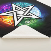 Wiccaanpentagram Sherpa Deken (3/4)