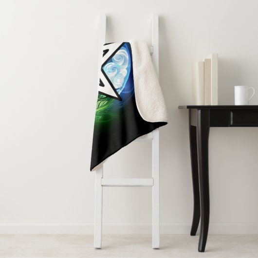 Wiccaanpentagram Sherpa Deken (In situ)