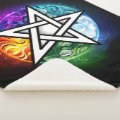 Wiccaanpentagram Sherpa Deken (3/4)